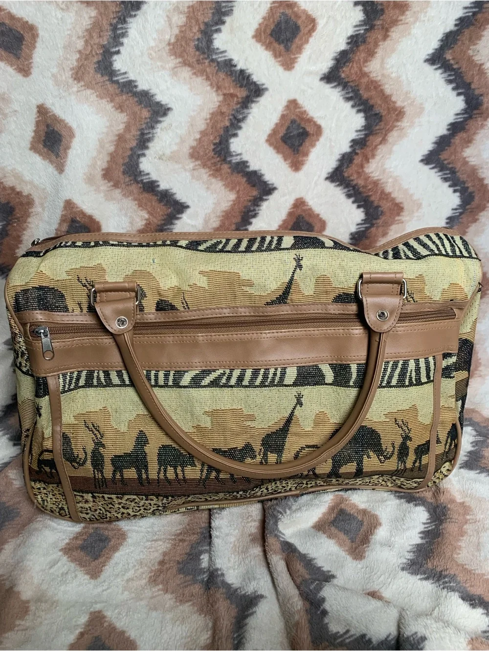 Vintage pioneer large weekender bag